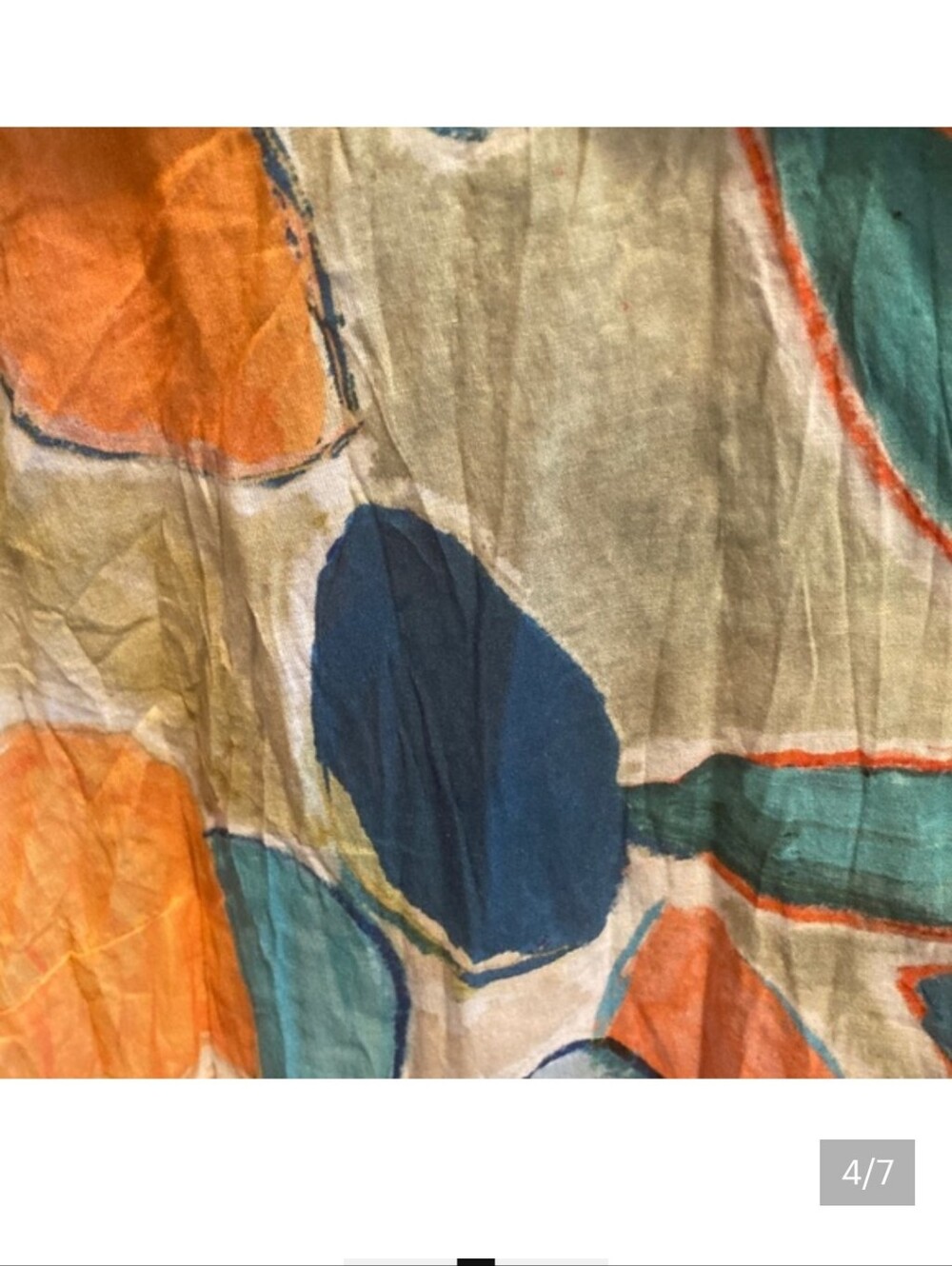 NWT Nic & Zoe Colorful Abstract Leaf Button-Front Tunic 1X - Picture 7 of 7